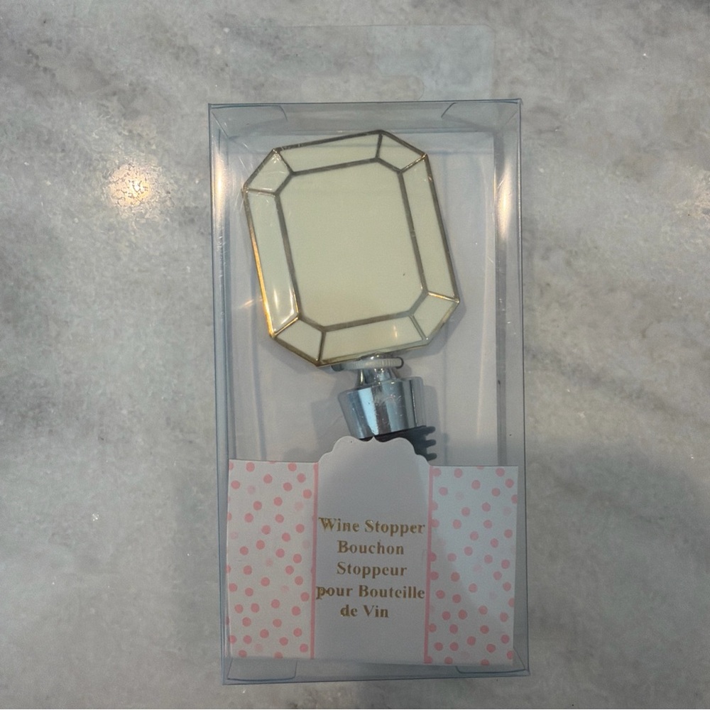 New Cream Gem Shaped Wine Stopper‎ Bridal Bachelorette